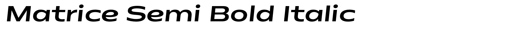Matrice Semi Bold Italic image